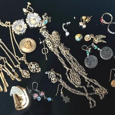 Eclectic Group of Vintage Jewelry with Marked