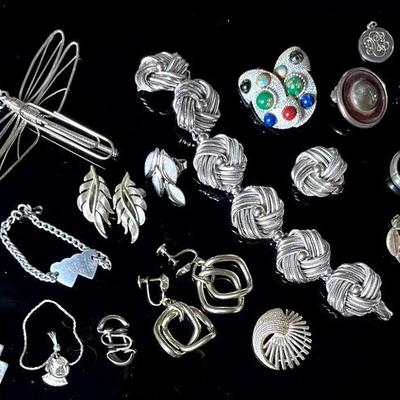 Vintage Silvertone Jewelry with Marked