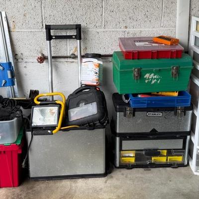 Hand Tools & Small Parts With Tool Boxes, Totes, Etc