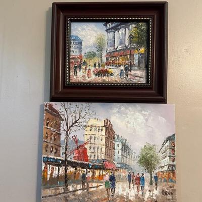 Streets of Paris Oil Paintings by Burnett 