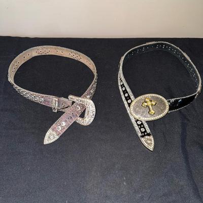 Rhinestone Cowgirl Leather Belts 