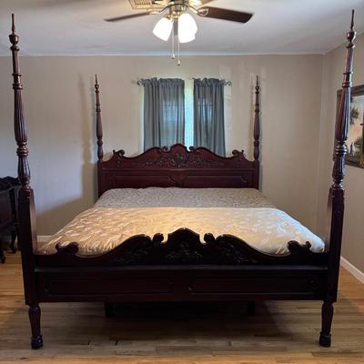 Vintage Cherry Four-Poster Bed