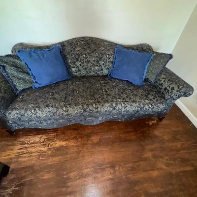Blue Floral Couch