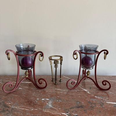 Three Candleholders