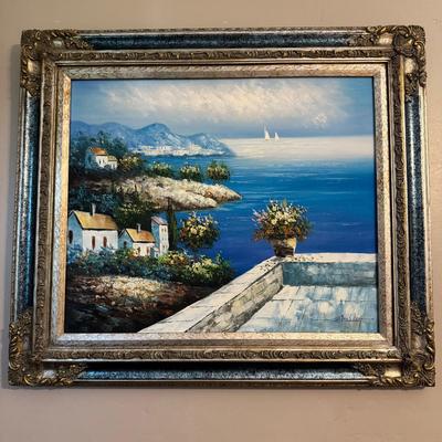 Mediterranean Seascape Oil Painting by Austin 