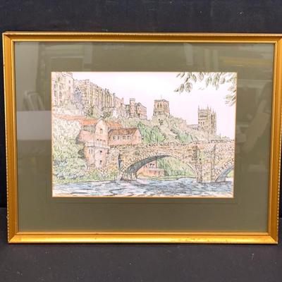 Framed Hand Tinted And Signed Print By D.A. Heald