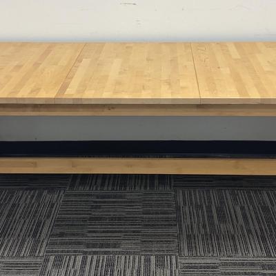 Butcher Block Dining Table With One Leaf (Seats 10)