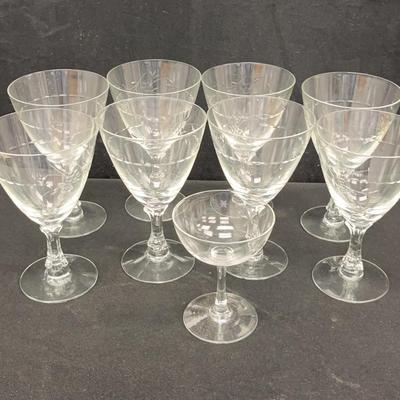 “Nosegay” Water Goblet(8) By Fosteria