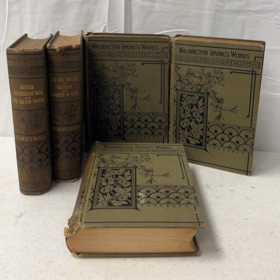 Washington Irving’s Works (1884 Reprint Edition) 5 Volumes