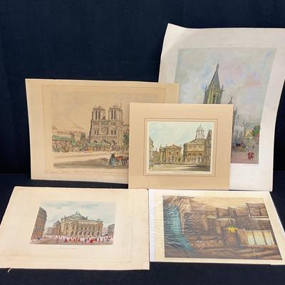 European Colored Etching Prints