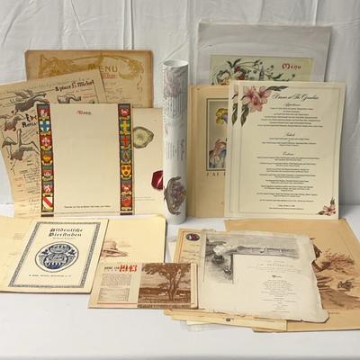 Vintage European Menus - Mystery Lot