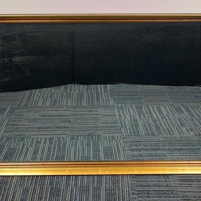 Gold Framed Wood Mirror