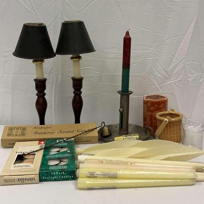 Candles, Holder, And Snuffer