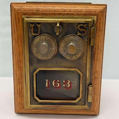 Vintage Brass US Post Office Mail Box Door Bank