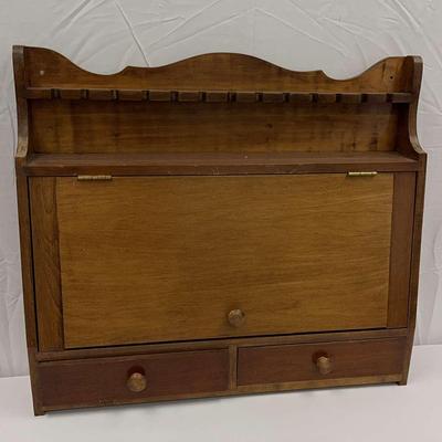 Solid Wood Wall Mounted Flatware/Silverware Cabinet