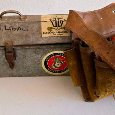 Metal Tool Box and Tool Pouch