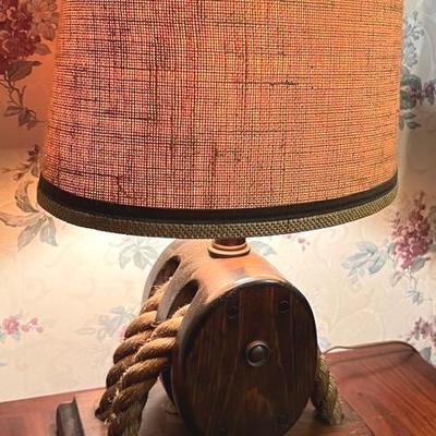 Vintage Nautical Rope Lamp