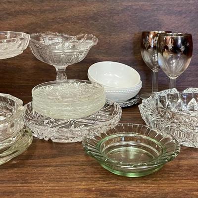 Vintage Relish Dish, Compote Bowls, Ashtrays, and More