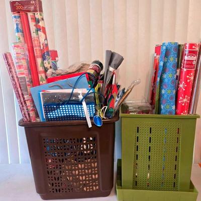 Assortment of Wrapping Paper, Bags, and More