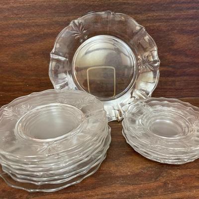 “Fostoria” Baroque Glass Dishes