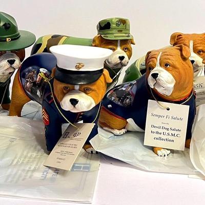 “Hamilton Collection” Devil Dog Salute Figurines #1