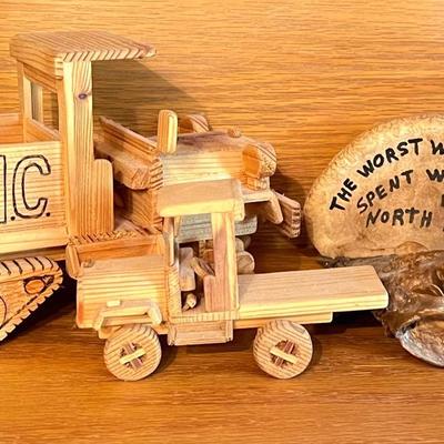Hand-Crafted Wooden USMC Tractor and More