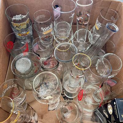 Huge Assortment of Drinking Glasses and Vases