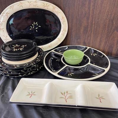 “Botanica” Hand Painted Dish Set