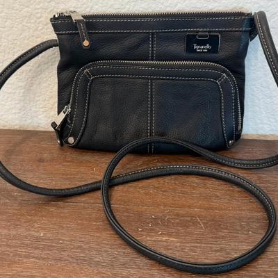 Tignanello Black Leather Hobo Bag 