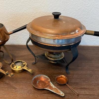(2) Vintage Fondue Pots With Stands And Sterno Holders & Additional Parts 