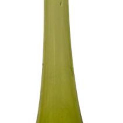 Vintage Viking Hand Made Green 16" Swung Vase With Original Sticker