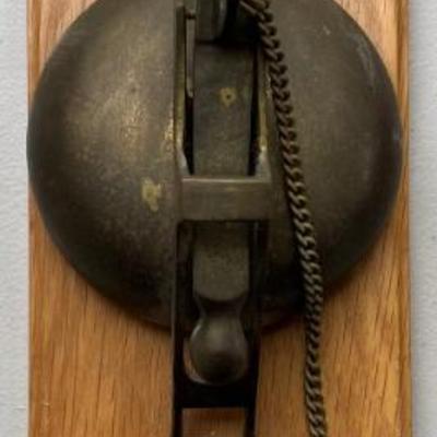 Vintage S.F. Co. Overhall Cable Car Brass Bell On Wood Plaque