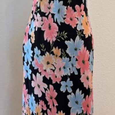 Harold's Gorgeous Floral Sleeveless 100 Percent Silk Maxi Dress Size 6 