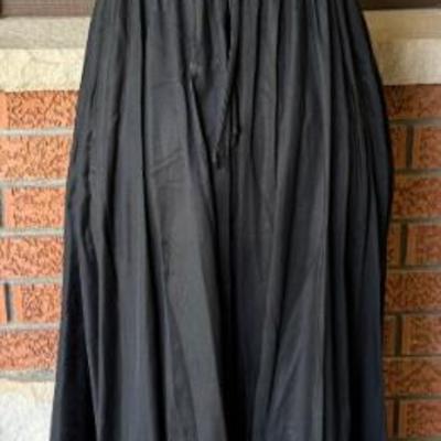 Vintage Black Polyester Palazzo Pant Sleeveless Jumper Handmade Size Small