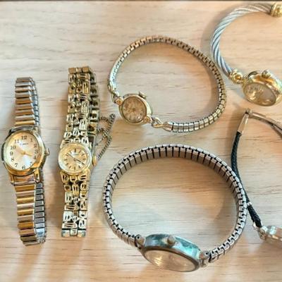 Collection Of Vintage Ladies Watches - Benrus - Seiko - Timex - Rumours - Omega (as Is) 