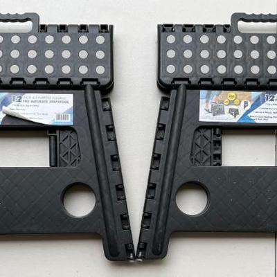 Pair Of Plastic 12" 300 Pound Folding Steps