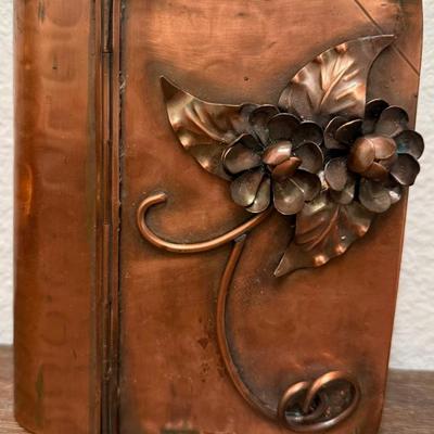 Gregorian Copper Hinged Book Box Number 519 (as Is) 