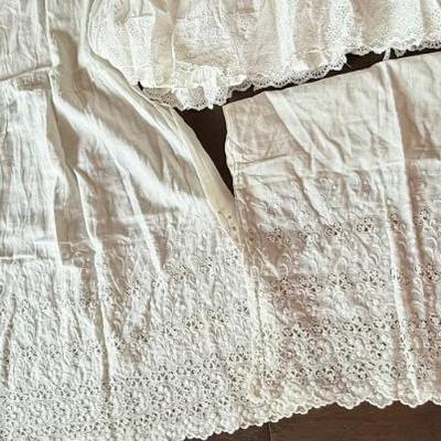 (4) Antique Victorian Slip Lace Pieces For Reuse 