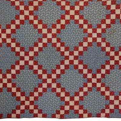 44" X 52" Antique Machine Pieced And Hand Quilted Children's Quilt With Stripped Back