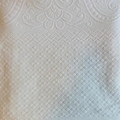 Gorgeous Antique White Matelasse Coverlet - 72 X 72 