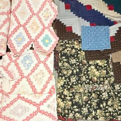 Partial Quilt With Pieces To Complete & Cutter Quilt 