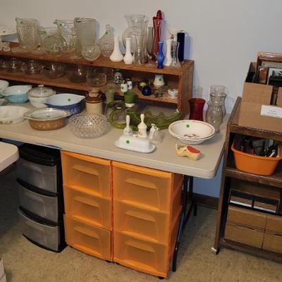Sale Photo Thumbnail #21: Drawer Cabinets on Wheels, Glassware, Vintage