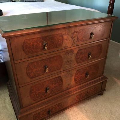 William and Mary walnut chest of drawers $500