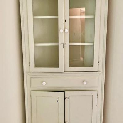 067-BR2: Vintage Corner Cupboard