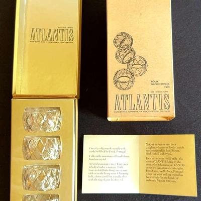 Atlantis Full Lead Crystal Napkin Rings