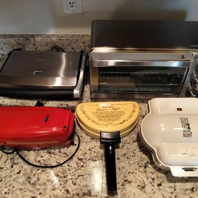 Black & Decker Toaster Oven, Breville Panini Press, 5 Min Chef, & Lean Mean Dat Grilling Machine