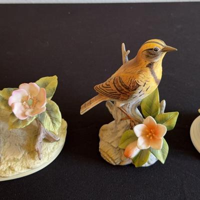 Set Of 3 Porcelin Birds From Andrea By Sadek 