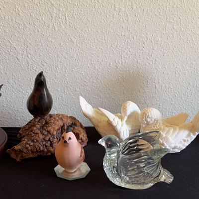 Assortment Of Handpainted Porcelain, Glass, & Wood, Bird Figures