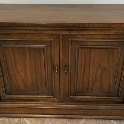 Drexel Vintage Solid Wooden 2 Door Rolling TV Cabinet