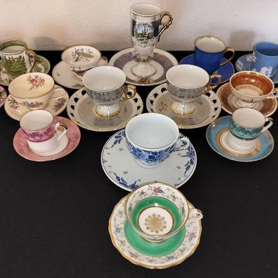 Collection Of Vintage & Antique Porcelain Tea Cups With Matching Saucers From Around The World